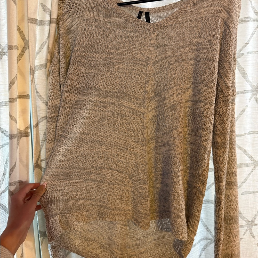 Maurices Light Brown Crew Neck Sweater